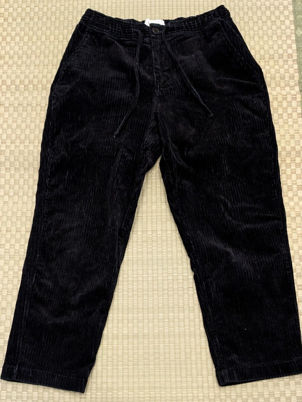 Wax London Kurt Corduroy Trousers Cotton Navy Mens Size 30 x 26 Made in Tunisia